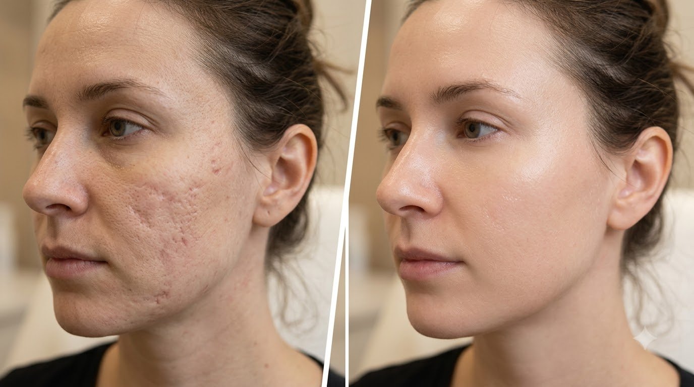 Microneedling skin comparison